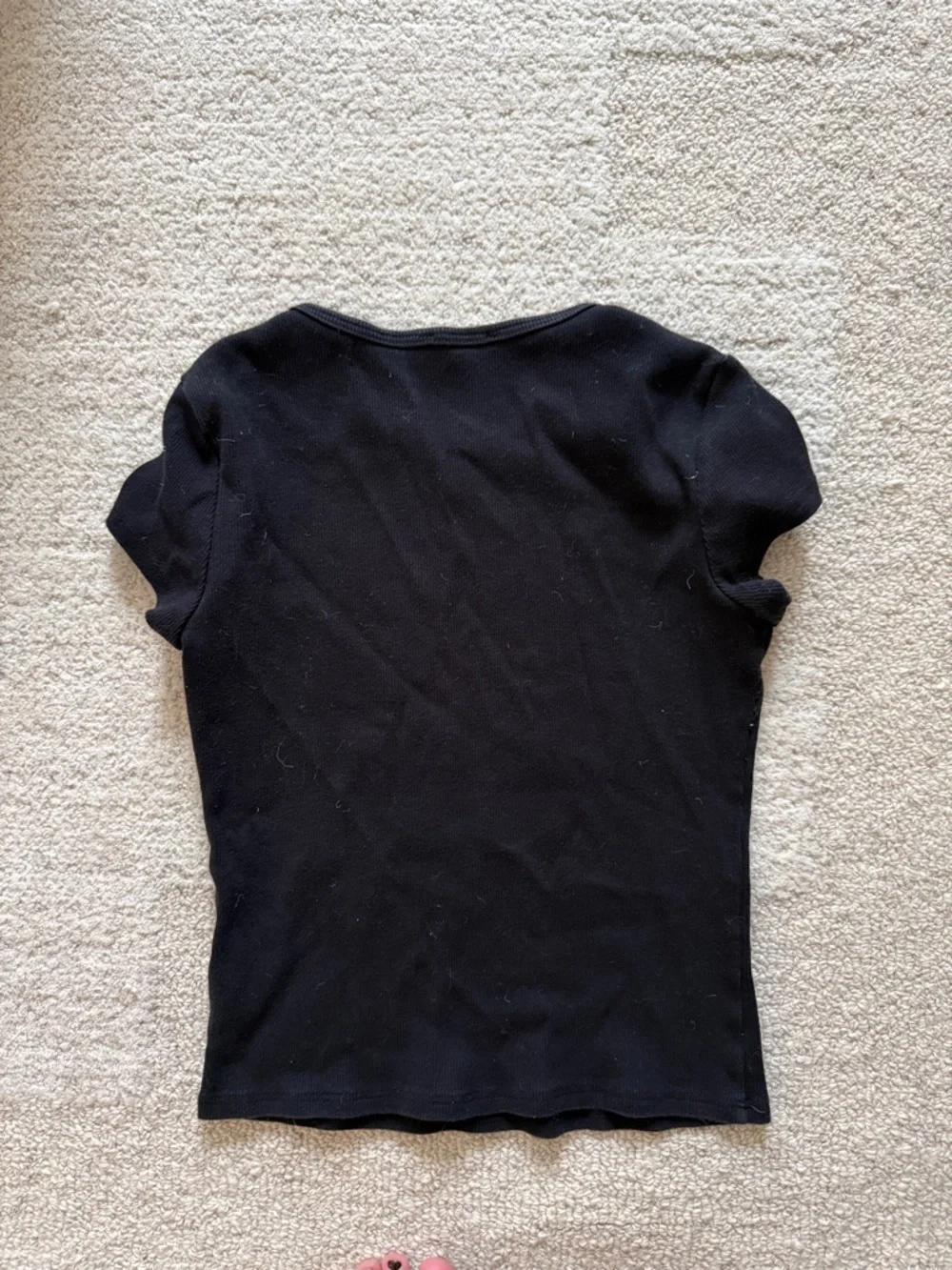 Reformation Ribbed Black Tee - Picture 2 of 3